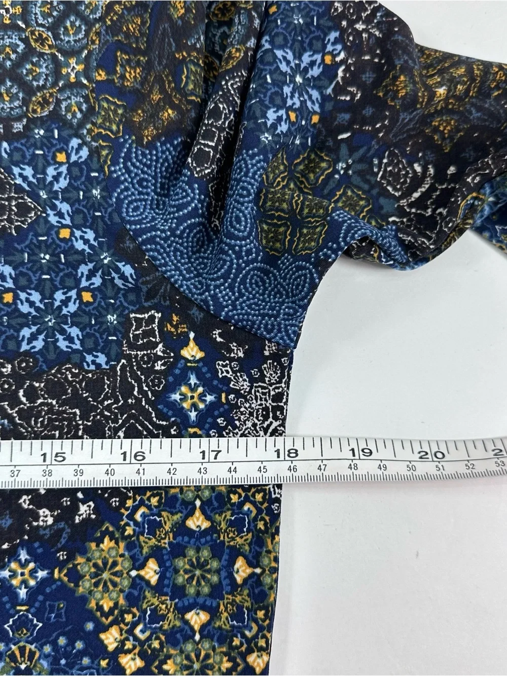 MICHAEL Michael Kors Navy and Olive Patterned Midi Dress - Picture 5 of 8